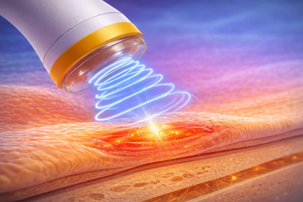 Shockwave therapy for orthopedics medical illustration